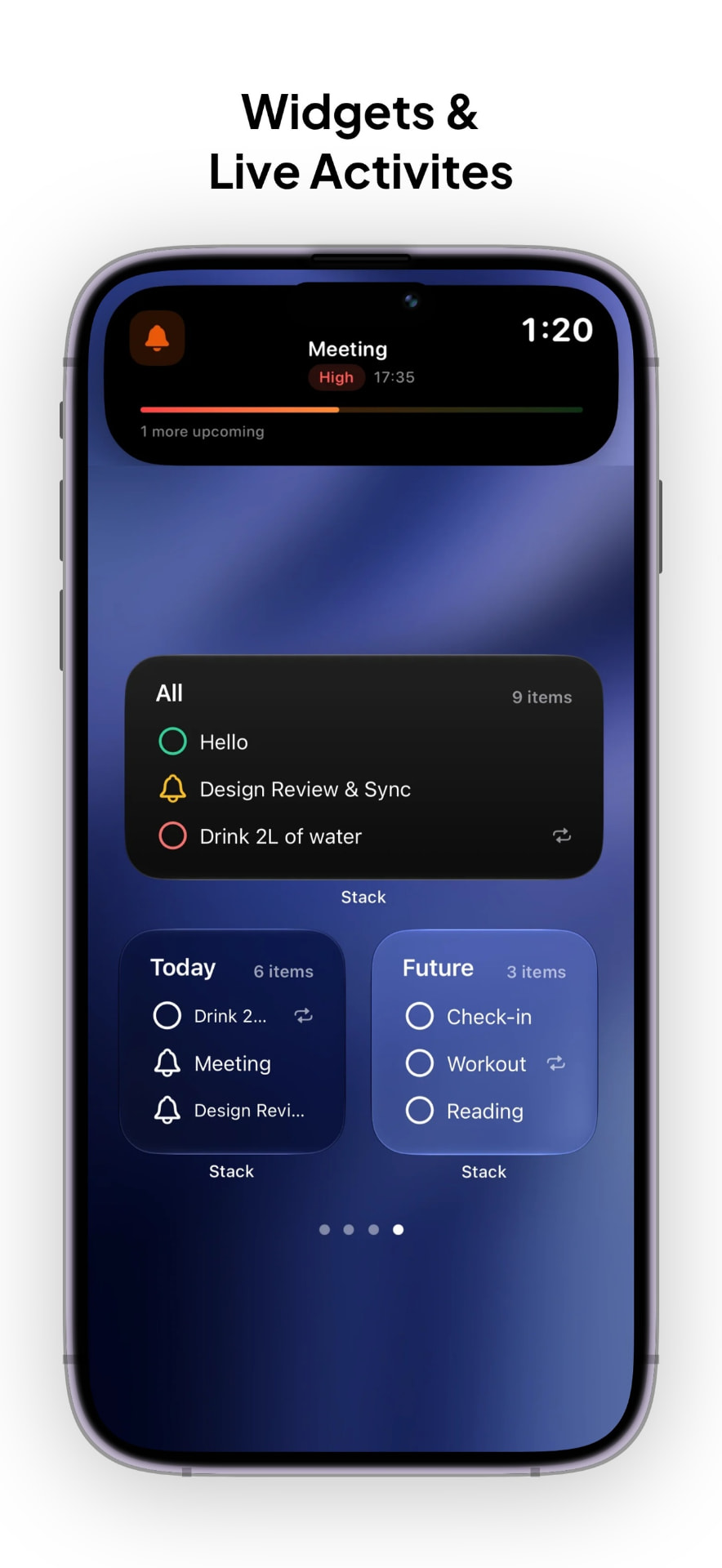 Stack 3.0 — Widgets & Live Activities