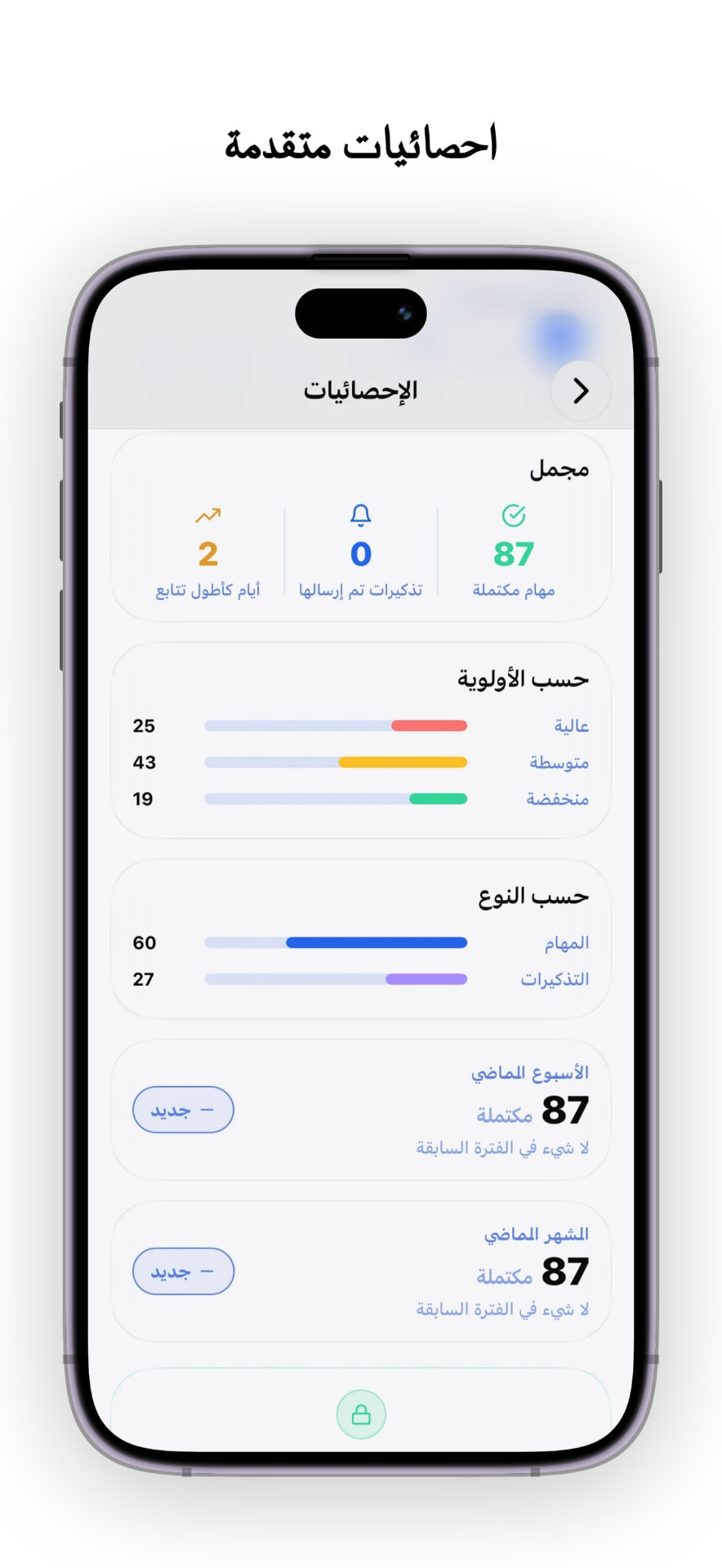 Stack 3.0 — إحصائيات متقدمة